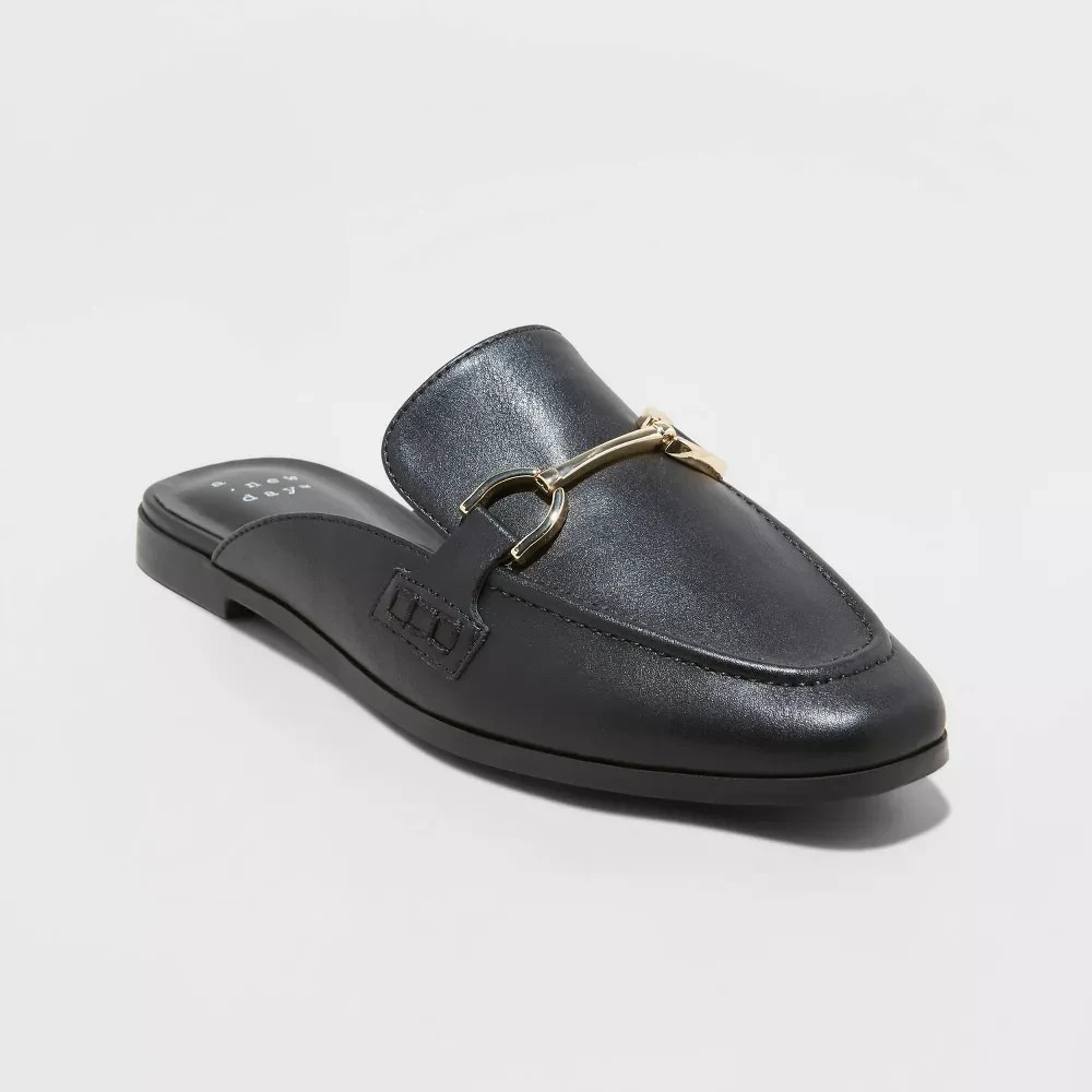 Women's A New Day Sandy Mule‎ Flats Black Size 6.5 New With Tags